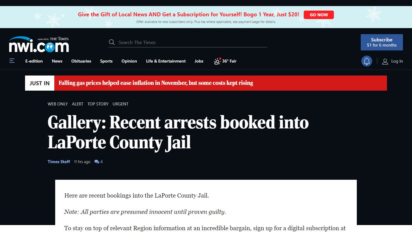 Gallery: Recent arrests booked into LaPorte County Jail